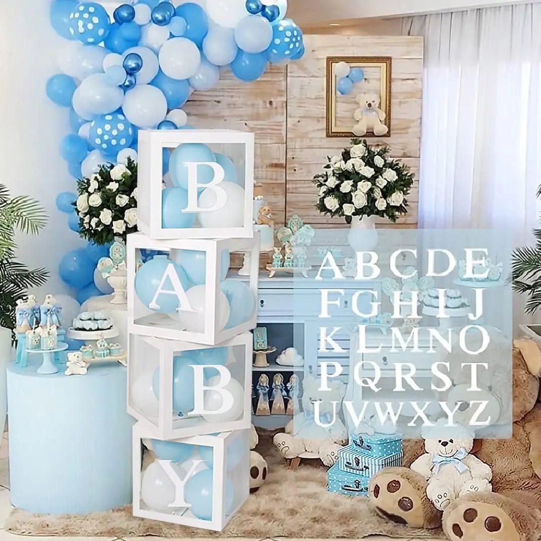 Transparent Balloon Box Baby Shower Decor - Cake Pops Parties