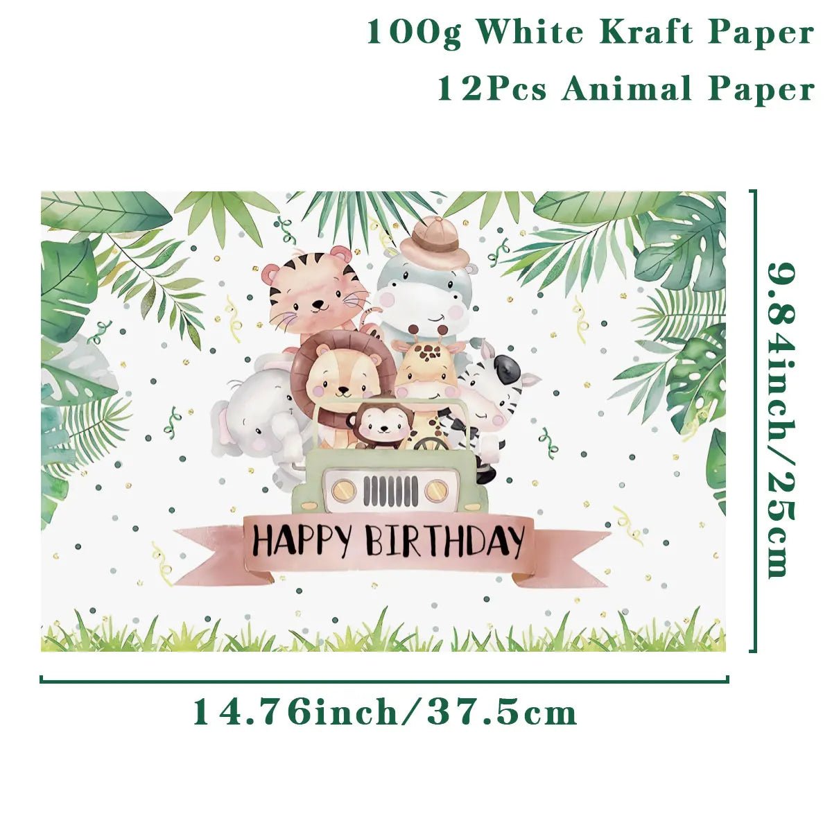 Tropic Greenery Party Paper Plates - Cake Pops Parties