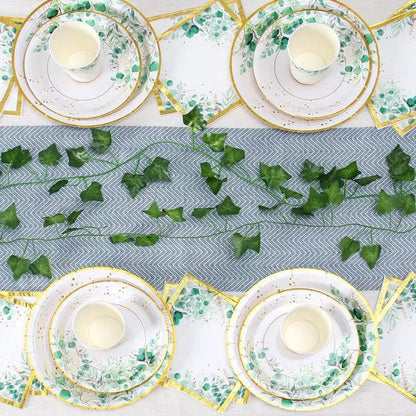Tropic Greenery Party Paper Plates - Cake Pops Parties