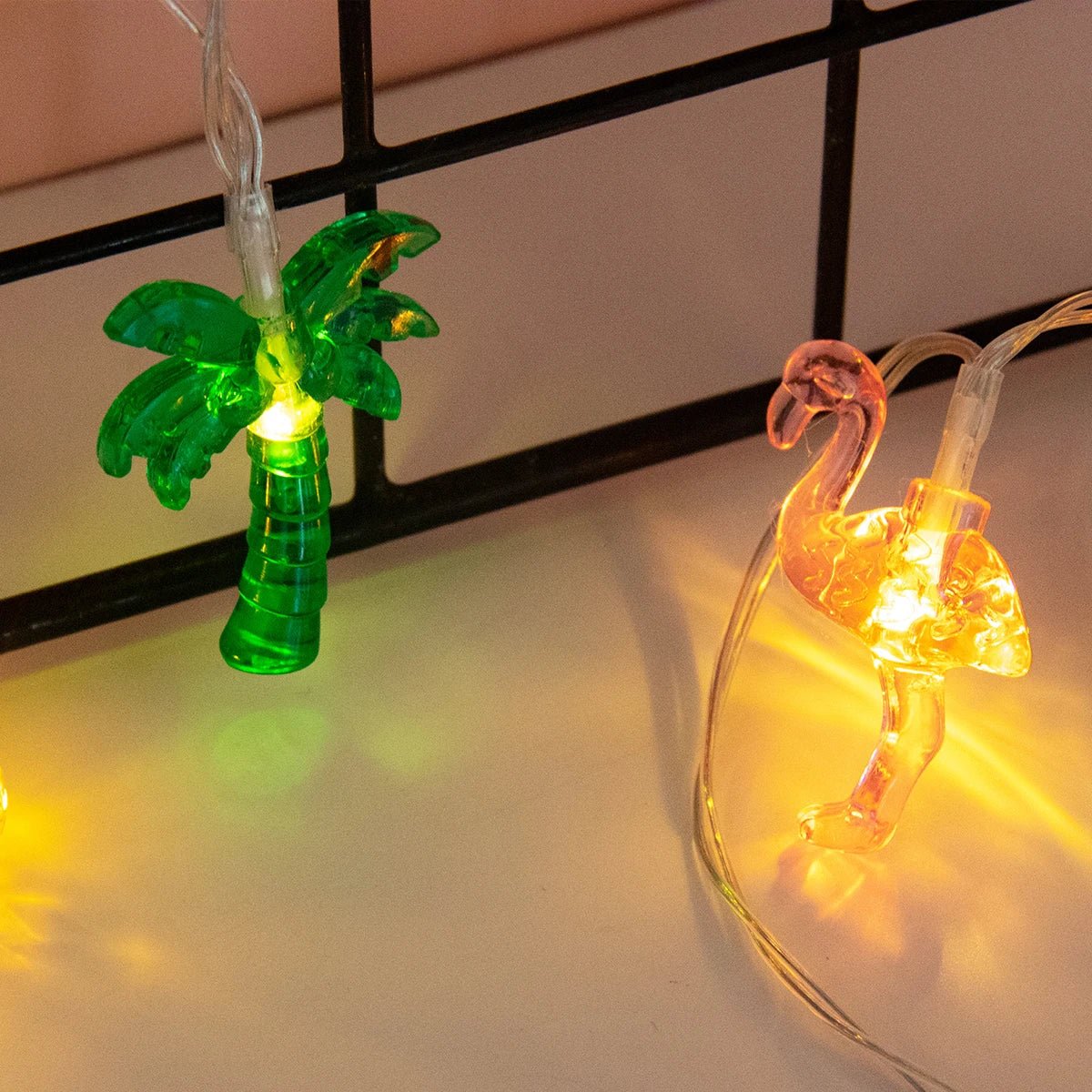 Tropical Flamingo LED String Lights - Cake Pops Parties