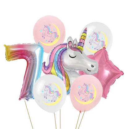 Unicorn Themed Party Balloons Set - Cake Pops Parties