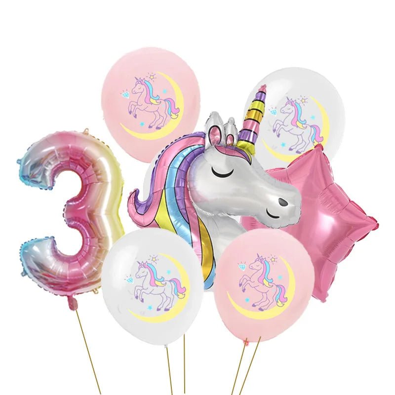 Unicorn Themed Party Balloons Set - Cake Pops Parties