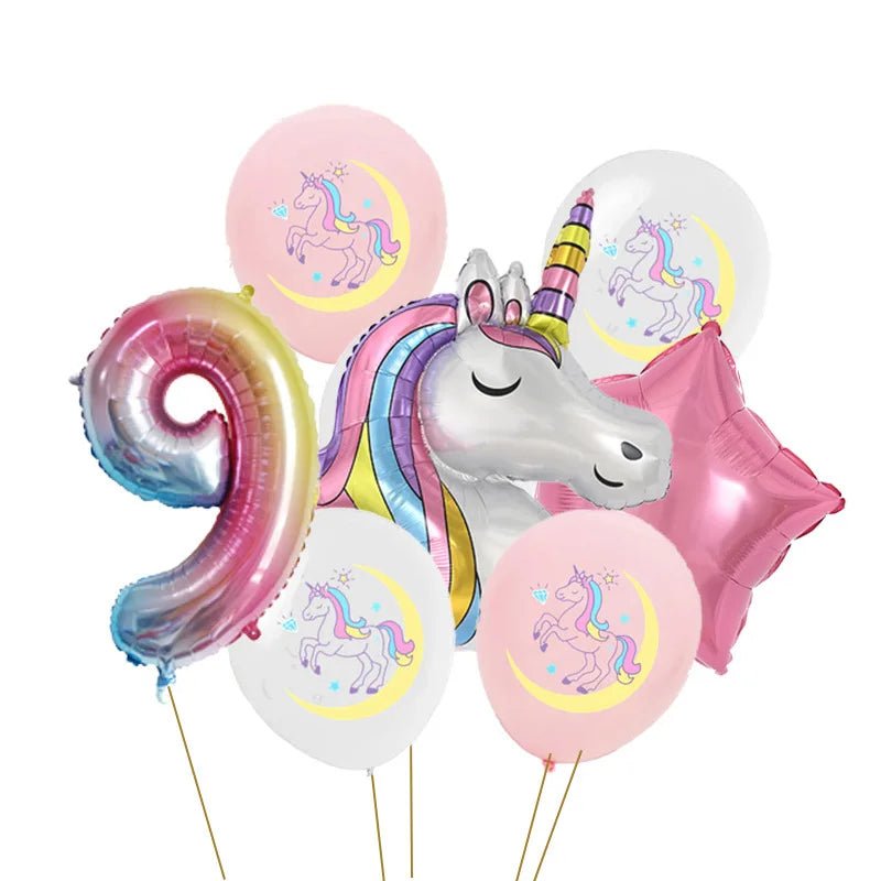 Unicorn Themed Party Balloons Set - Cake Pops Parties