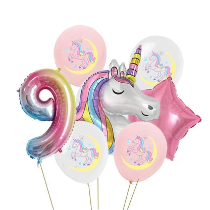 Unicorn Themed Party Balloons Set - Cake Pops Parties
