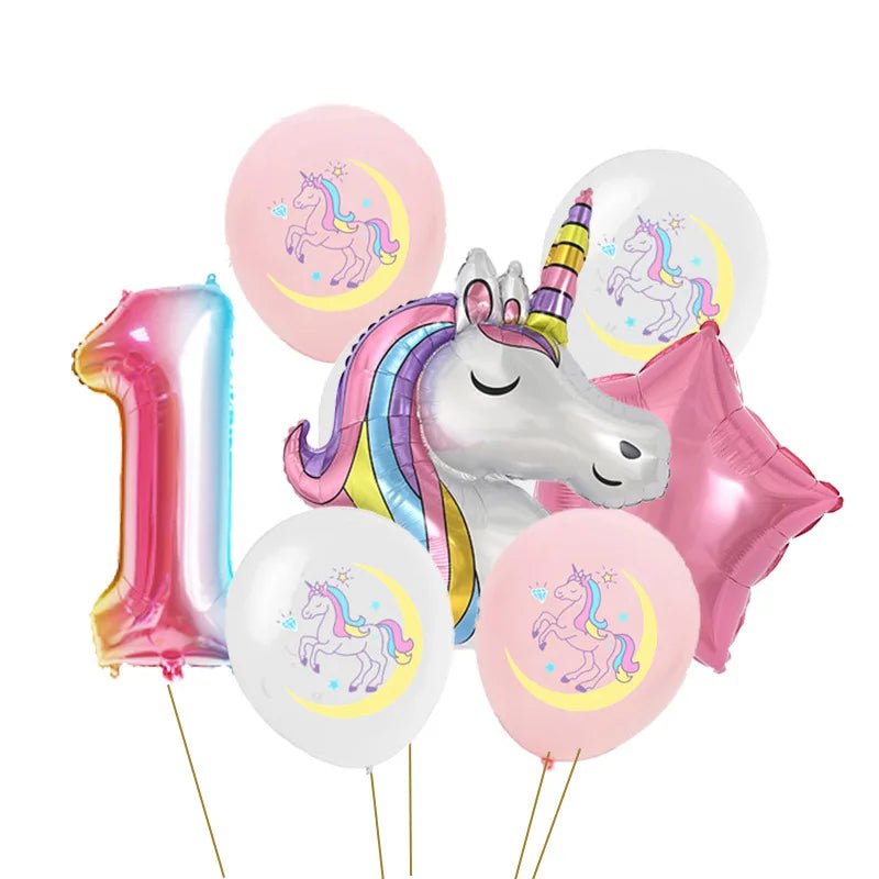 Unicorn Themed Party Balloons Set - Cake Pops Parties