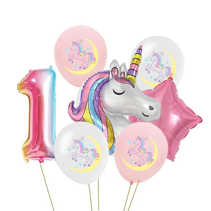 Unicorn Themed Party Balloons Set - Cake Pops Parties