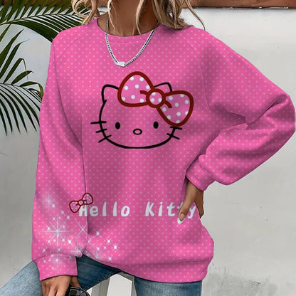 Vintage Hello Kitty Harajuku Crewneck Hoodie Women Fall Sweatshirt - Cake Pops Parties
