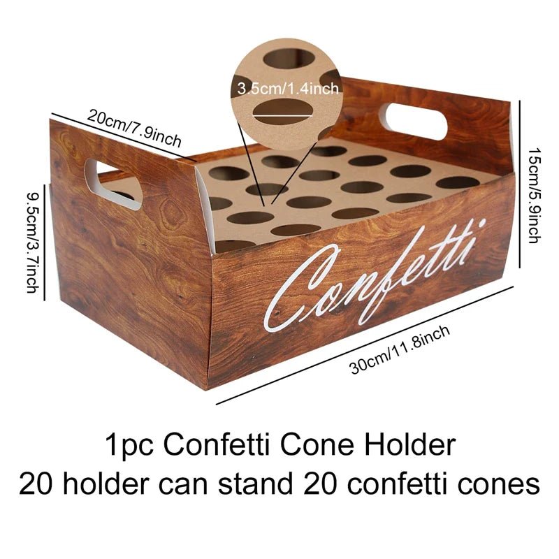 Wedding Confetti Cone Holder Set - Cake Pops Parties