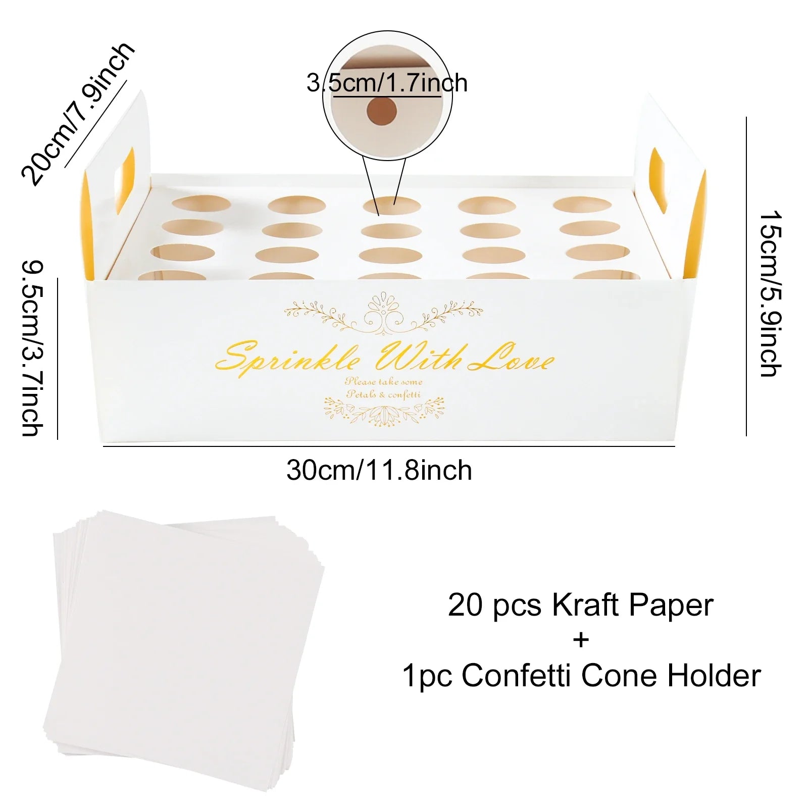 Wedding Confetti Cone Holder Set - Cake Pops Parties