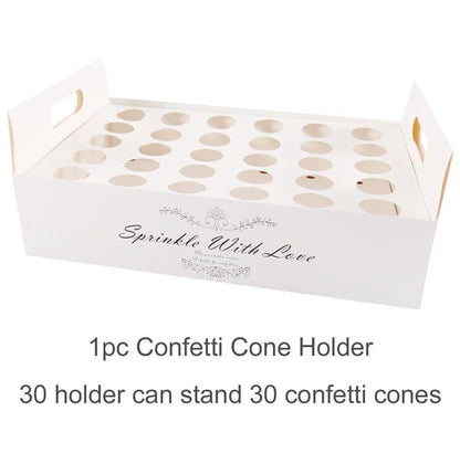 Wedding Confetti Cone Holder Set - Cake Pops Parties