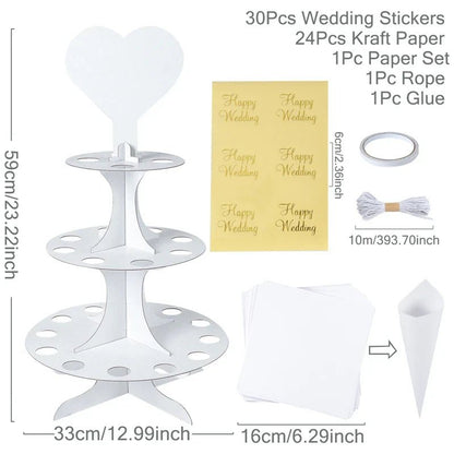 Wedding Confetti Cone Holder Set - Cake Pops Parties