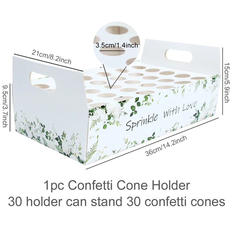 Wedding Confetti Cone Holder Set - Cake Pops Parties