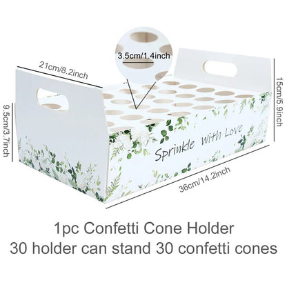 Wedding Confetti Cone Holder Set - Cake Pops Parties