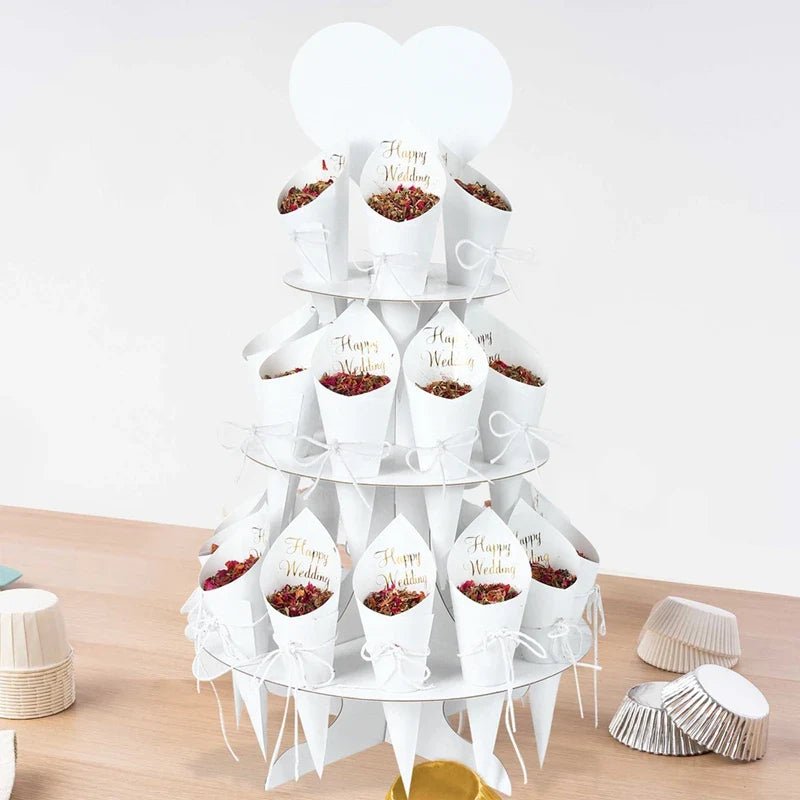 Wedding Confetti Cone Holder Set - Cake Pops Parties