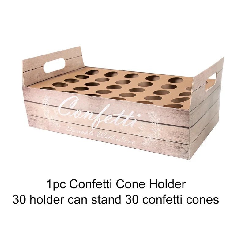 Wedding Confetti Cone Holder Set - Cake Pops Parties