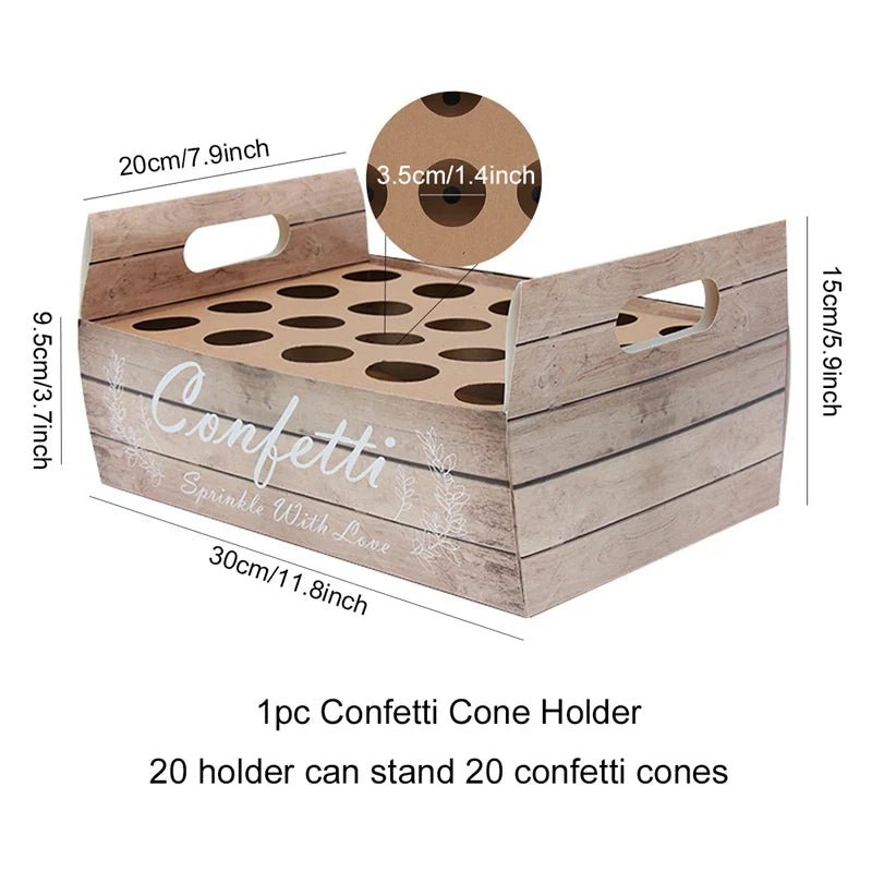 Wedding Confetti Cone Holder Set - Cake Pops Parties