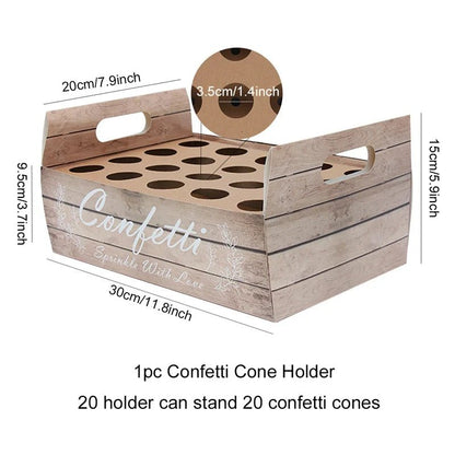 Wedding Confetti Cone Holder Set - Cake Pops Parties