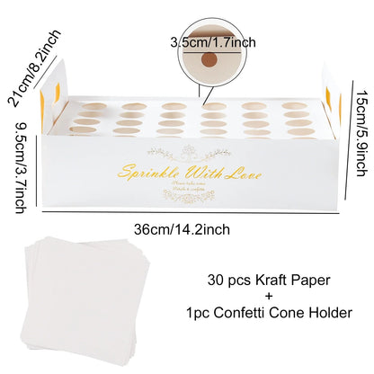 Wedding Confetti Cone Holder Set - Cake Pops Parties