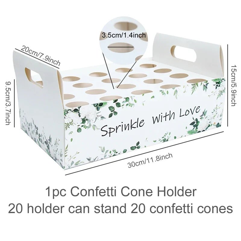 Wedding Confetti Cone Holder Set - Cake Pops Parties