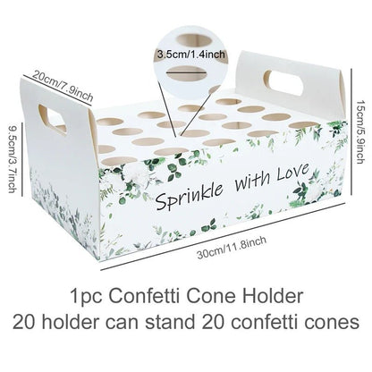 Wedding Confetti Cone Holder Set - Cake Pops Parties