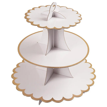 White Gold Party Dinnerware Set - Cake Pops Parties