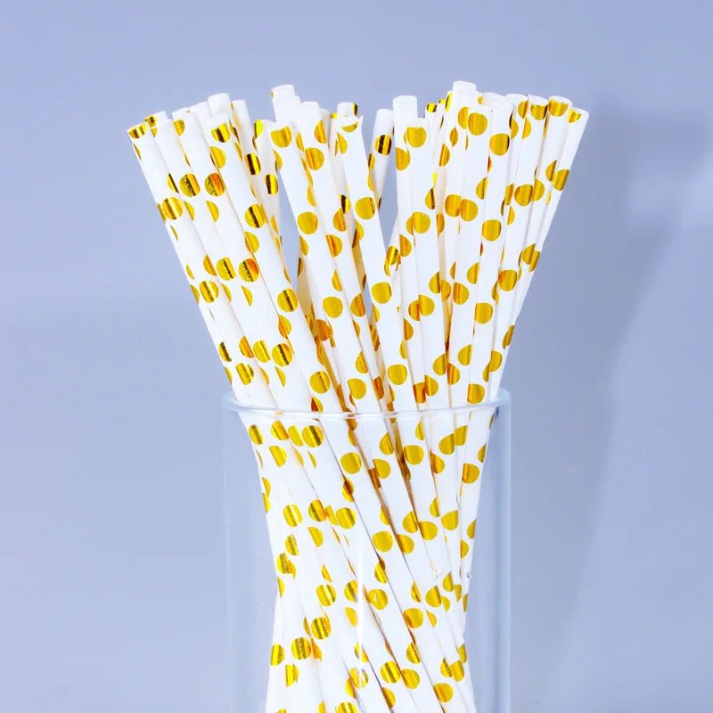 White Gold Party Dinnerware Set - Cake Pops Parties