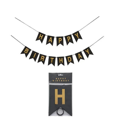 White Happy Birthday Balloon Banner - Cake Pops Parties