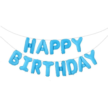 White Happy Birthday Balloon Banner - Cake Pops Parties