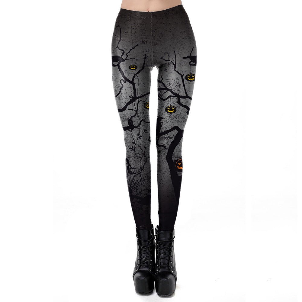 Women's Pumpkin Head Leggings - Cake Pops Parties