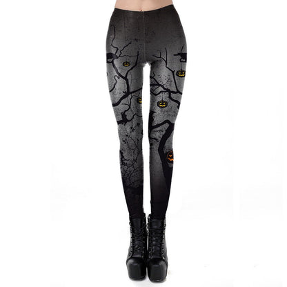 Women's Pumpkin Head Leggings - Cake Pops Parties