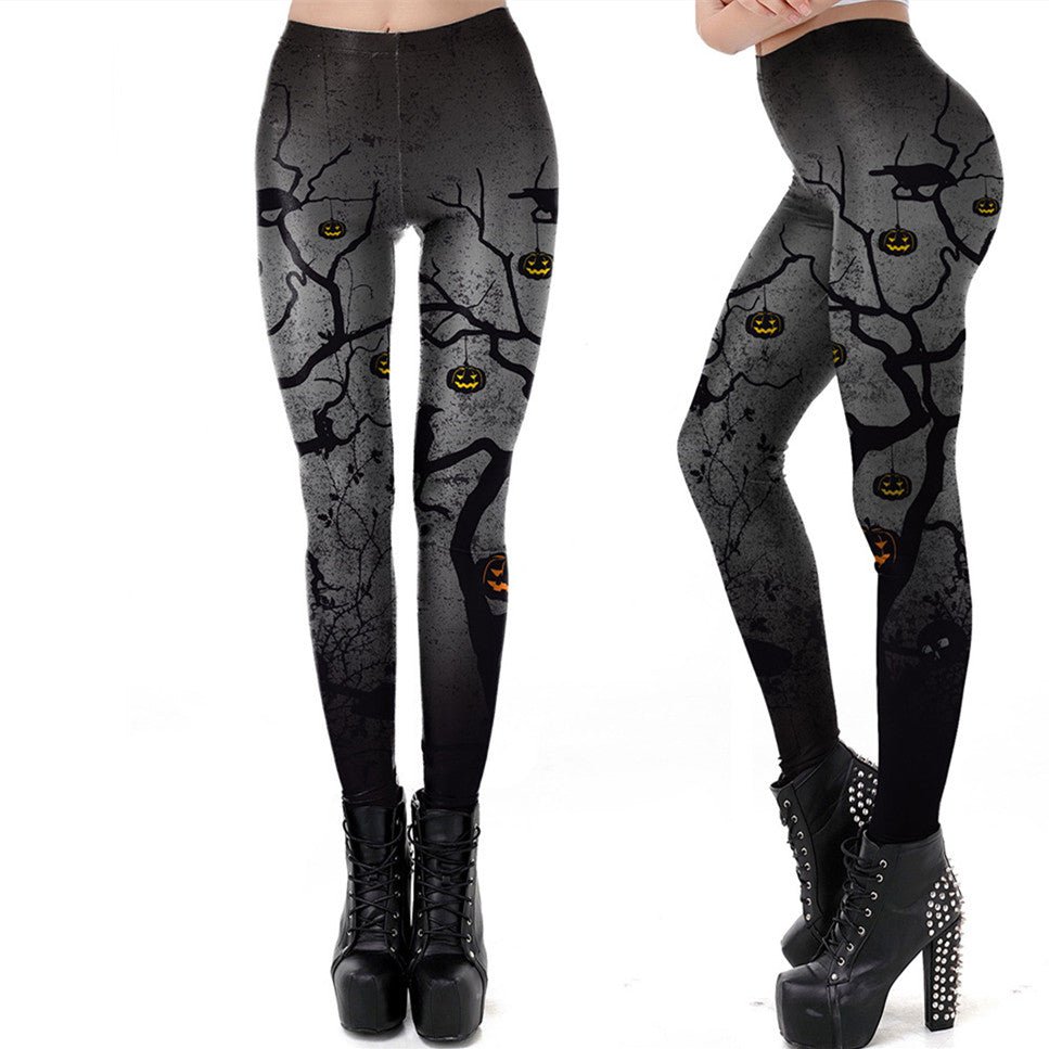 Women's Pumpkin Head Leggings - Cake Pops Parties