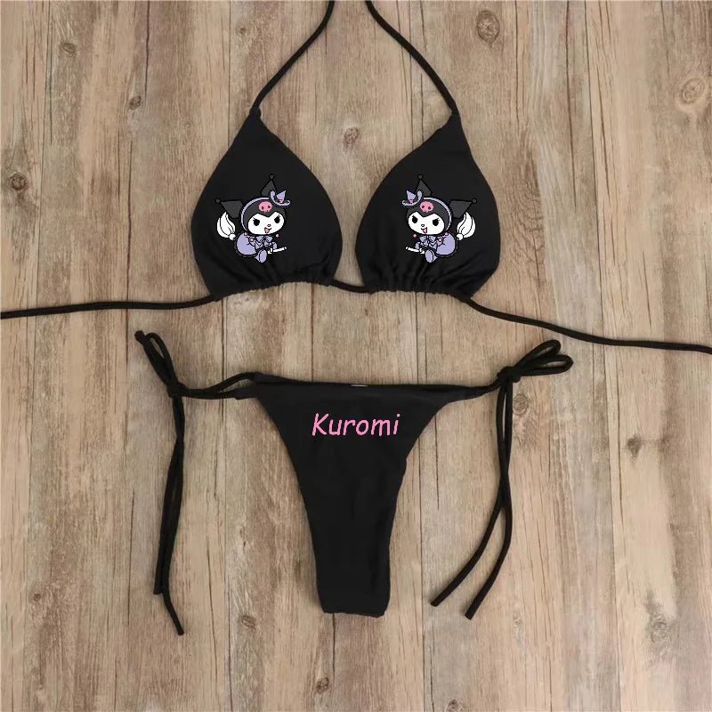 Y2K Hello Kitty 2Pc Swimsuit | Women’s Sanrio Anime Kawaii Bikini Set - Cake Pops Parties