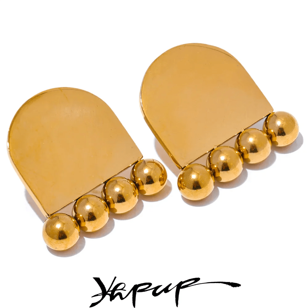 Yhpup Geometric Beads Stud Earrings - Cake Pops Parties