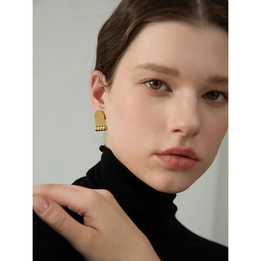 Yhpup Geometric Beads Stud Earrings - Cake Pops Parties