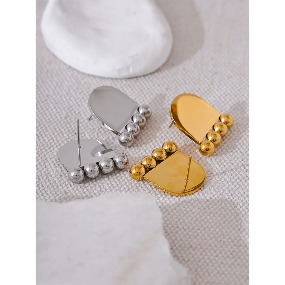 Yhpup Geometric Beads Stud Earrings - Cake Pops Parties