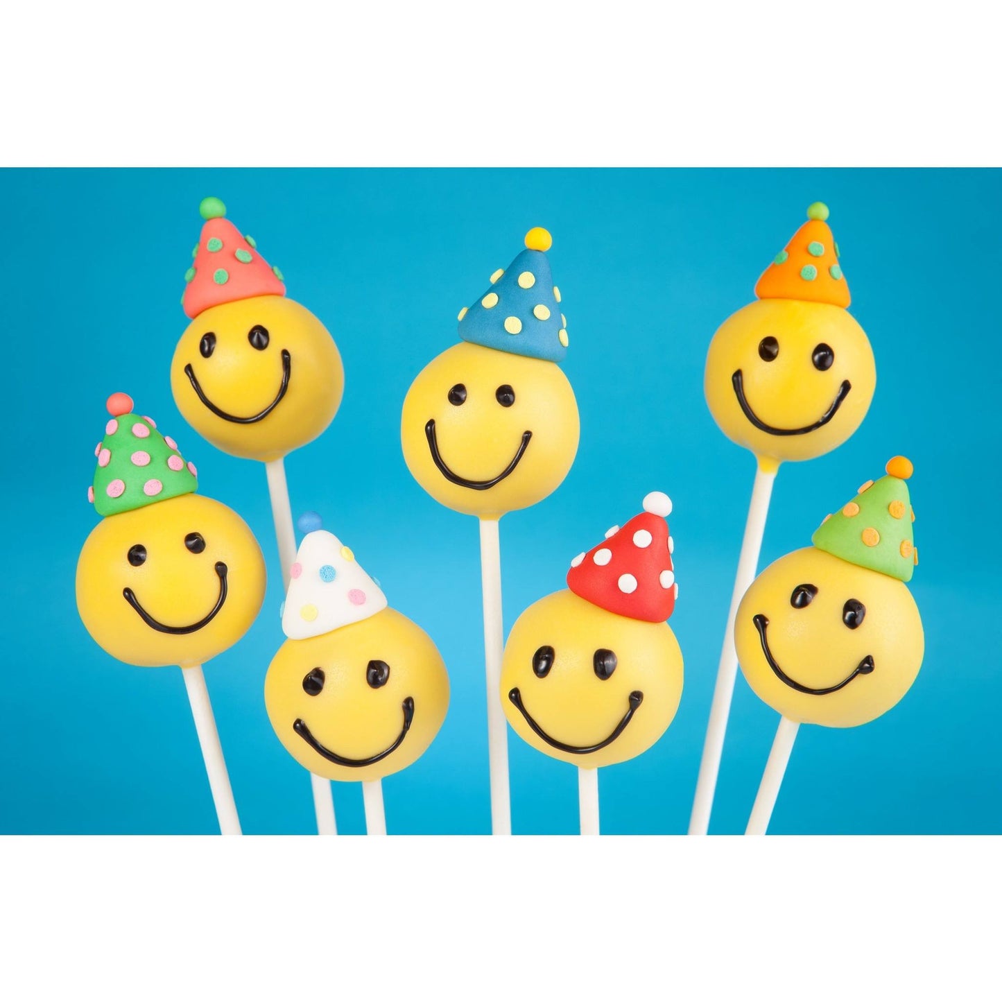 Buy Emoji Cake Pops With Party Hats - Cake Pops Parties