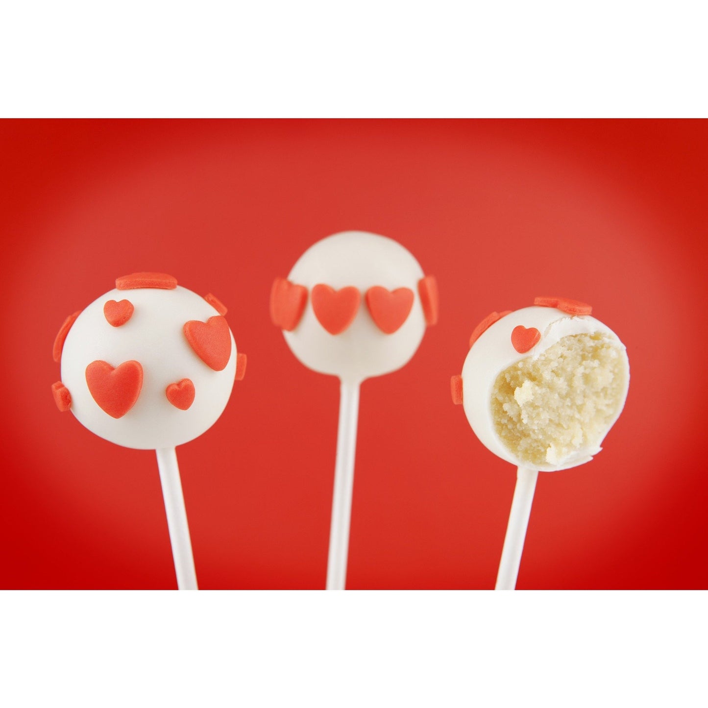 Cake Pops With Hearts for Valentine's Day - Cake Pops Parties